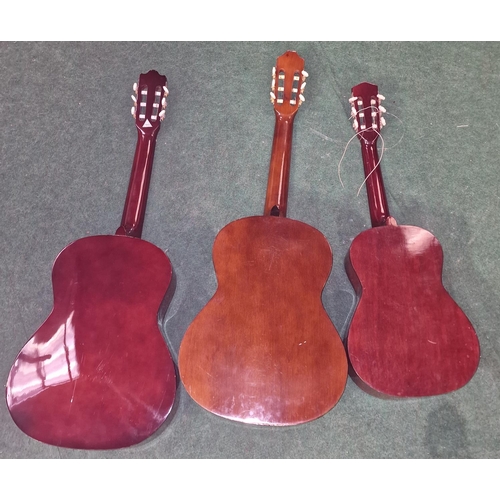 274 - Collection of acoustic guitars to include Hohner MC-05, Leonora AG2069A and smaller Hokada 3328. Thr... 