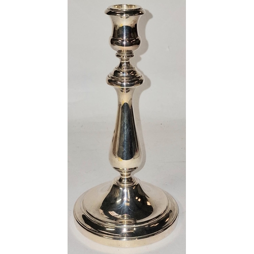 349 - Christofle silver plated candle stick together with a silver plate Honey Bee candle snuffer