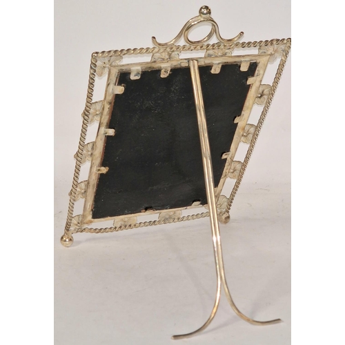 351 - Silver plate Art Deco Nouveau dressing table mirror