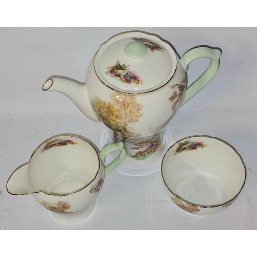 287 - Shelly Heather three piece Tea set