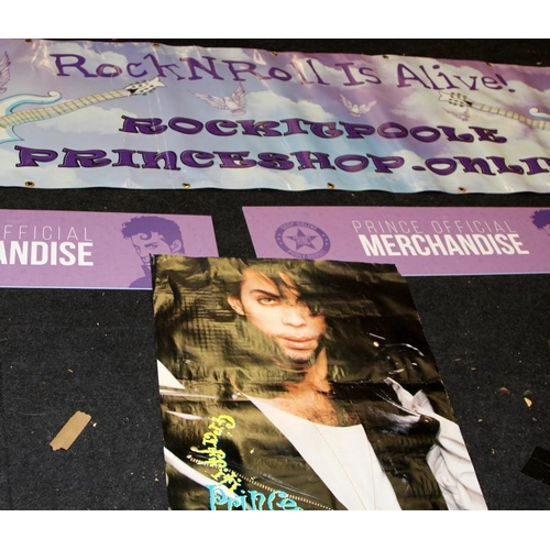 174 - Large collection of Prince music artist memorabilia including framed posters, magazines containing a... 