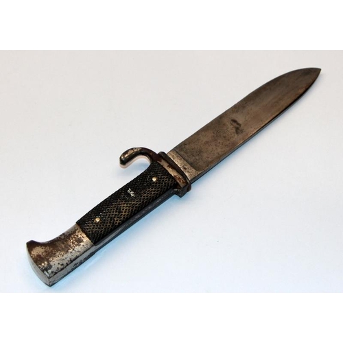 81 - Original WWII era Hitler Youth dagger with scabbard. RZM M7/13 to blade. This second model was manuf... 