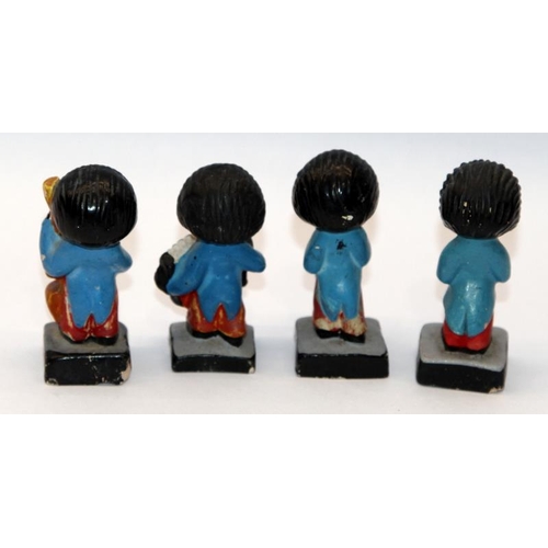 82 - 4 x Vintage Robertson's Golly Jazz Band chalk figures