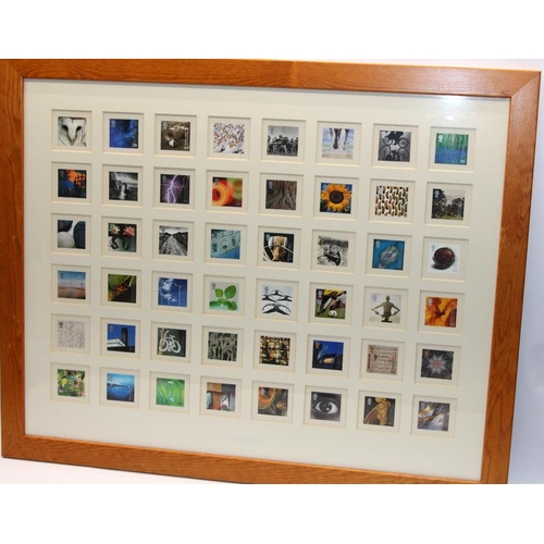 15 - Officially mounted and framed Royal Mail Millennium stamps collection. a total of 96 GB mounted post... 