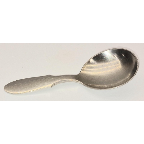 342 - Genuine Georg Jenson stainless steel caddy spoon