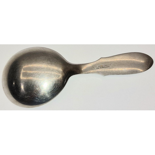 342 - Genuine Georg Jenson stainless steel caddy spoon