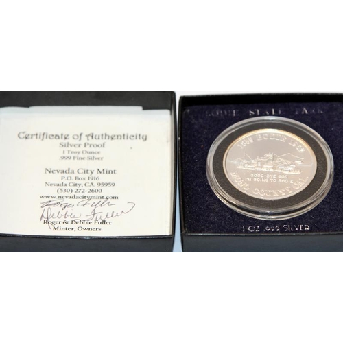 155 - United States Congressional coins Proof struck two coin set to include silver proof 1 Dollar and sil... 