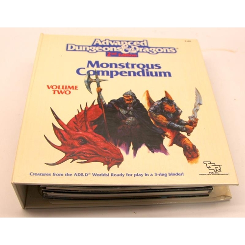 181 - Advanced Dungeons and Dragons 2nd Edition Monstrous Compendium Volume Two, very well filled folder c... 