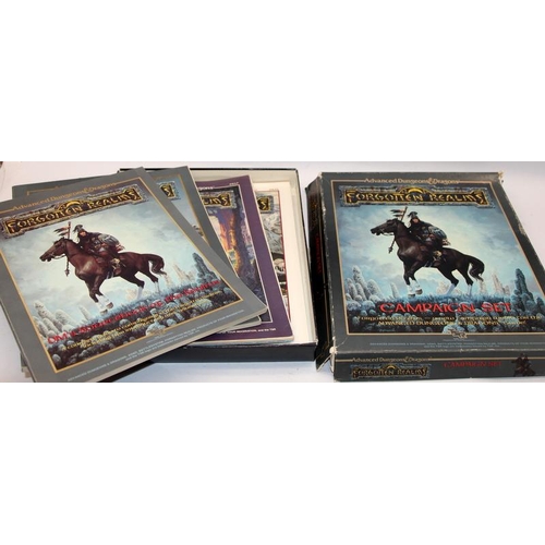 183 - Advanced Dungeons and Dragons Forgotten Realms guide books and game accessory packs. 5 items in lot,... 