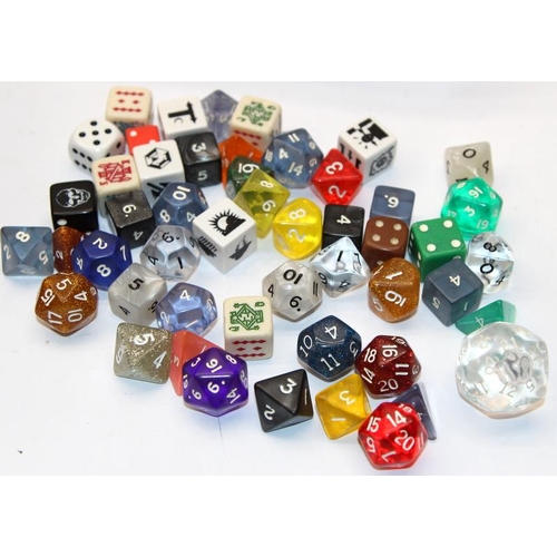 184 - Dungeons and Dragons large collection of painted playing figures and game dice