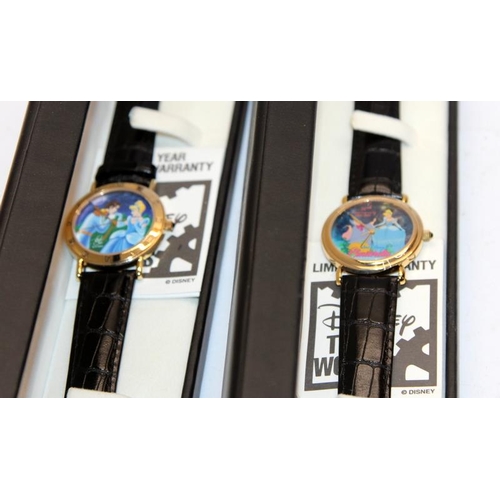 334 - A collection official Disney Time Works Cinderella quartz watches. Four in lot, all present as unwor... 