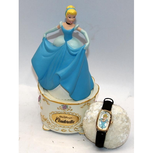 362 - The Disney Princess Timepiece Collection limited edition Cinderella watch with Cinderella figurine w... 