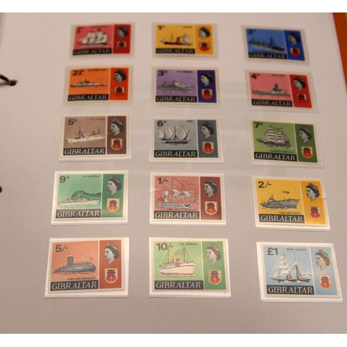 177 - Four albums of stamps, one featuring stamps from around the world depicting ships. another relating ... 