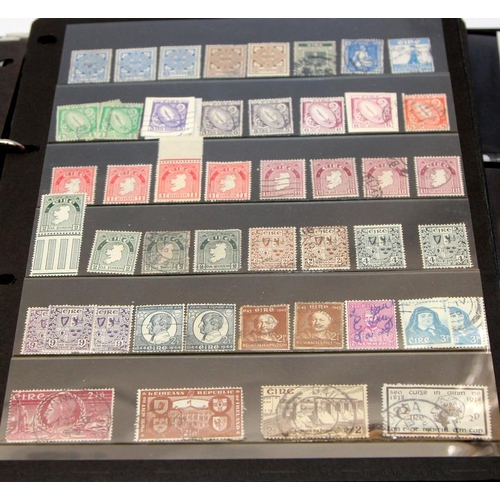 169 - A good album of Eire postage stamps, mostly presented on stock cards c/w an album of Channel Islands... 