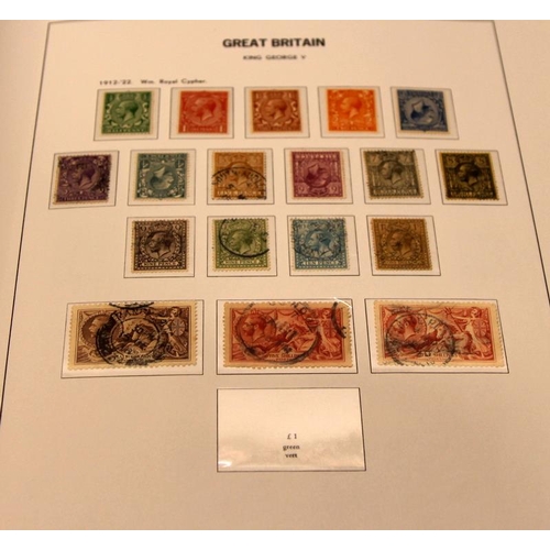 174 - Stanley Gibbons album of GB stamps, 1840-1970, good varied entries throughout including good selecti... 