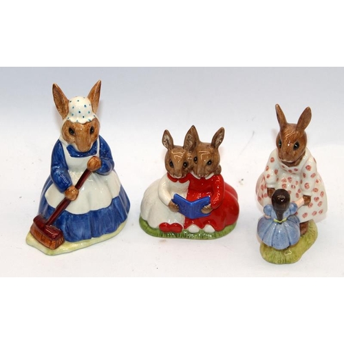 45 - A collection of Royal Doulton Bunnykins figures. 10 in lot, unboxed