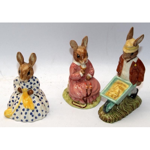 45 - A collection of Royal Doulton Bunnykins figures. 10 in lot, unboxed