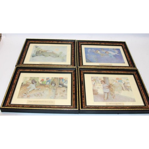 64 - Mabel Lucie Attwell: 11 vintage framed prints as featured in the book Peter Pan and Wendy by JM Barr... 