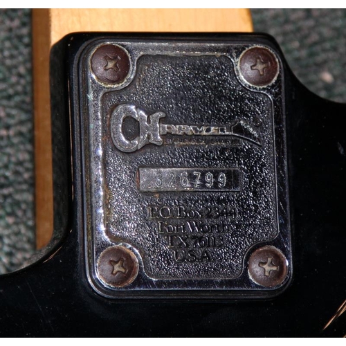 193 - Black body Charvel electric guitar with Japanese toothpaste headstock logo. Requires refurbishment.