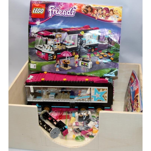 65 - Lego Classic boxed lego set ref:10705 c/w Lego Friends Pop Star Tour Bus ref:41106. Neither set chec... 