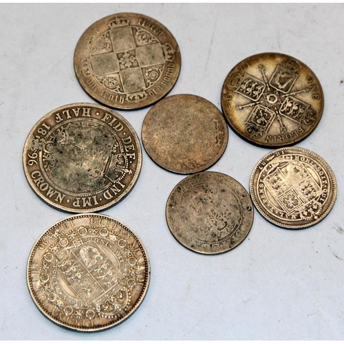 162 - A small collection of GB pre 1947 silver coins. Total weight 230g, of which pre 1919 is 65g