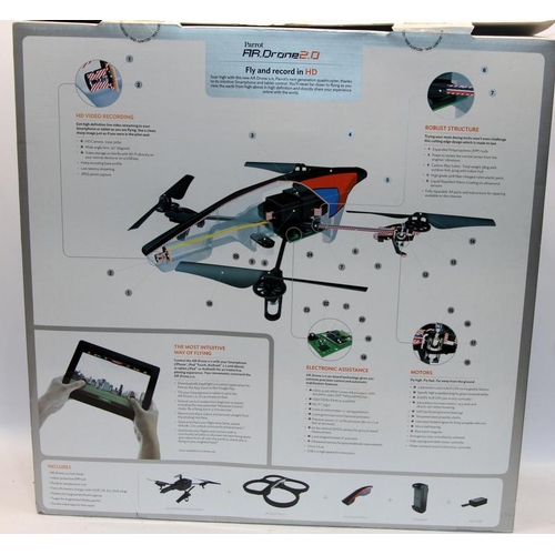 117 - AR Drone 2.0 Parrot Academy with HD camera and Smart Phone control. Boxed