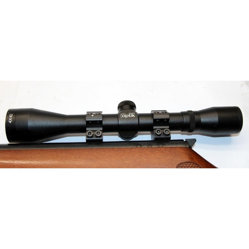 118 - Cometa mod.300 .22 cal break barrel air rifle c/w Optik scope, silencer and a tin of pellets, all in... 