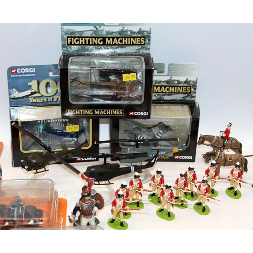 72 - A mixed collection of die-cast metal collectables includes Britain's soldiers including an early arm... 