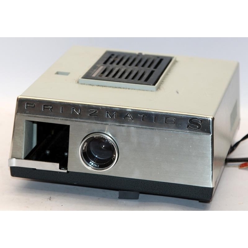 77 - Vintage Akai 4000D reel to reel tape recorder, needs new plug wired c/w a Prinzmatix S 35mm slide pr... 