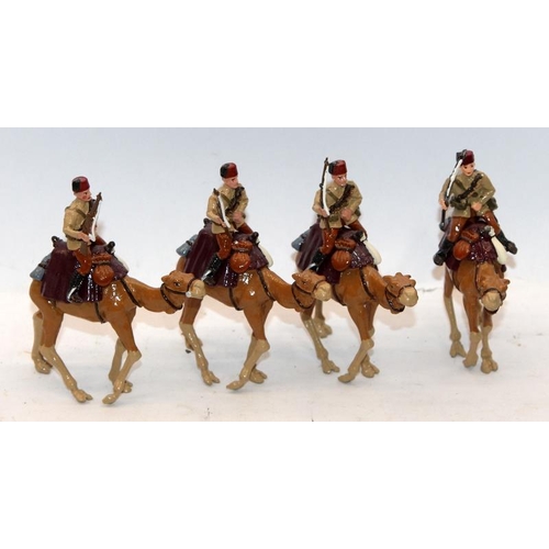 18 - Quality RP World Models cast metal soldiers: 1870's Nile Campaign Egyptian Camel Corps, 4 Troopers o... 