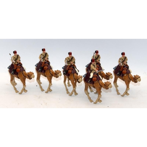 42 - Quality RP World Models cast metal soldiers: 1870's Nile Campaign Egyptian Camel Corps, 5 Troopers a... 