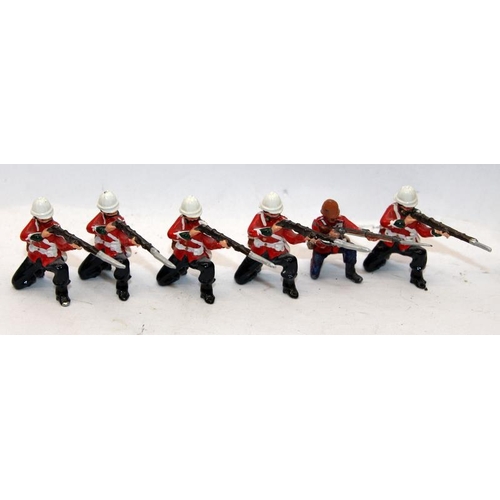 43 - Good Soldiers and Britain's cast metal figures: 1879 Zulu Wars British soldiers, 10 x infantry in va... 