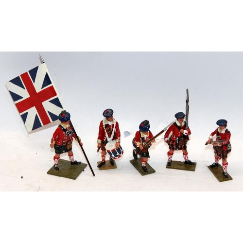 44 - Tommy Atkins of Gosport quality cast metal soldiers: French Indian War 1756, 78th Regiment of Foot F... 