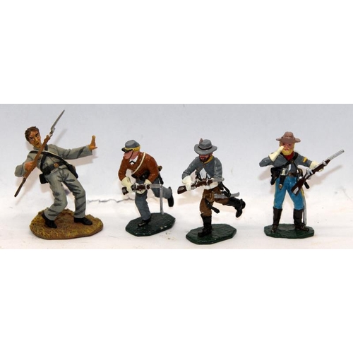 48 - Cast metal model soldier figures including Britain's and Tedtoy: American Civil War Confederate Army... 