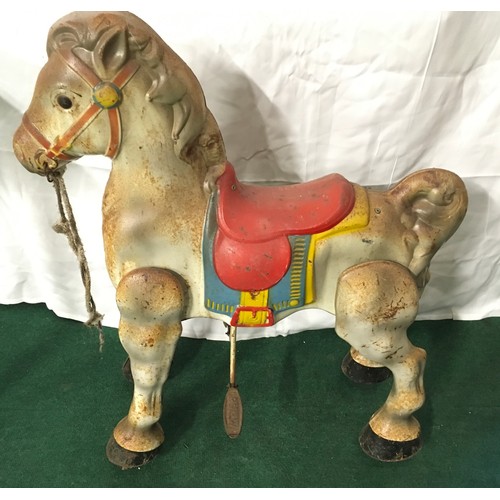 215 - Vintage Mobo Broncho ride on walking horse.