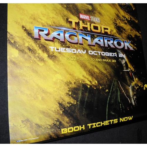 208 - Very large vinyl coated lobby poster Thor Ragnarok featuring Ragnarok, Marvel Studios 2017. O/all si... 