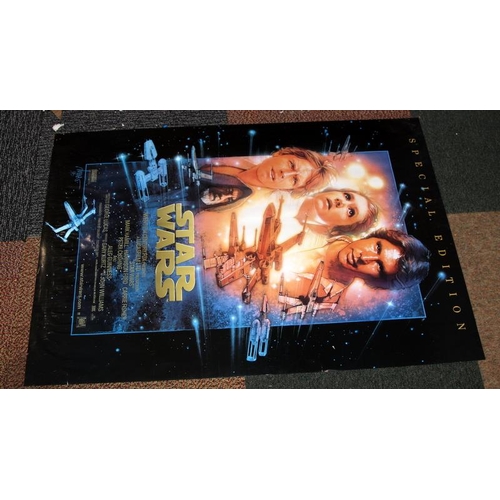 216 - Star Wars original movie 1997 re-release special edition quad movie poster, type B. 98cms x 68cms, s... 