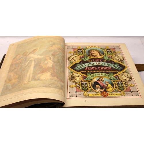 230 - Fleetwood's Life of Christ. Published by Adam & Company, Newcastle-on-Tyne. Gilt embossed leather bi... 