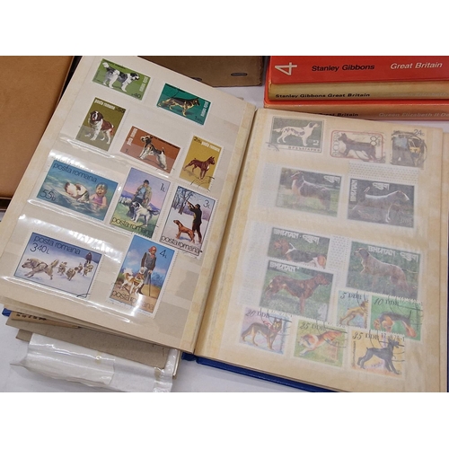 241 - Collection of stamp mounts, supplements, first day covers and some stamps in a stockbook.