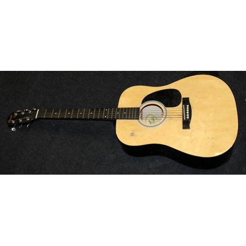 252 - Artall hand crafted cutaway acoustic guitar model ref:ATMI-GT39BK c/w Squire by Fender acoustic guit... 