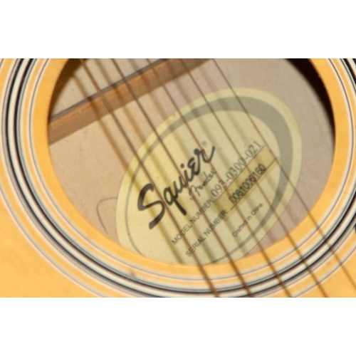 252 - Artall hand crafted cutaway acoustic guitar model ref:ATMI-GT39BK c/w Squire by Fender acoustic guit... 