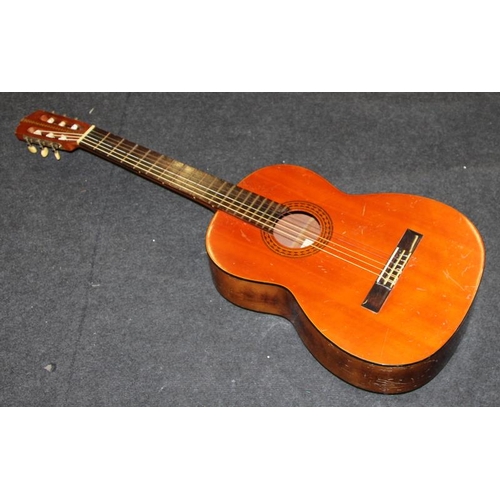 256 - Earthwood Autumn Leaves hand crafted acoustic guitar model ref:GA1300BN c/w a vintage Suzuki violin ... 