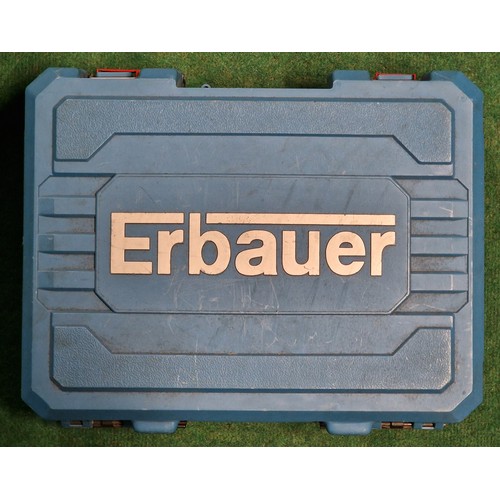 380 - An Erbauer corded hammer drill c/w drill bits in hard case.