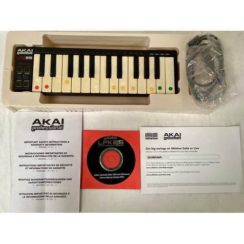 274 - AKAI LAPTOP PERFORMANCE KEYBOARD. Akai Professional LPK25 portable USB MIDI keyboard Found here with... 