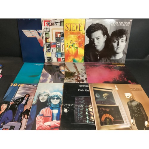 279 - LARGE BOX OF VARIOUS ROCK AND POP RELATED VINYL LP RECORDS. Artists here include - Gary Numan - Mart... 