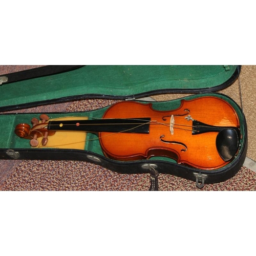 258 - Two vintage cased violins requiring attention