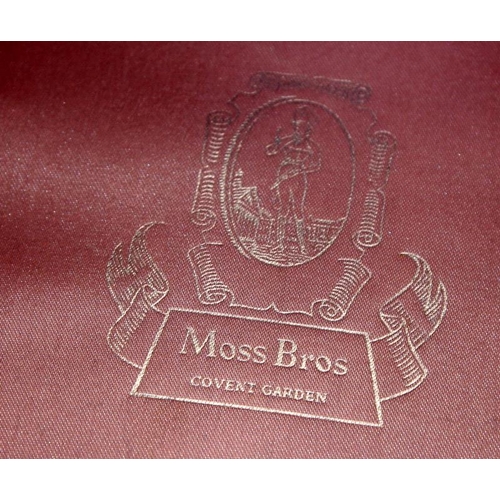 268 - Vintage Moss Bros. grey top hat size 7 1/2 c/w matching grey gloves