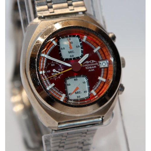 345 - Seiko ALBA AKA square eyes gents quartz chronograph model ref:V657-6030