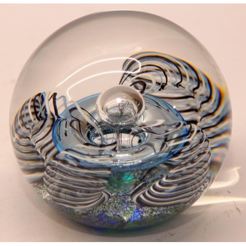 302 - Four quality collectible paperweights: Large Caithness The Wizard's Hat (boxed), Caithness Overseer ... 