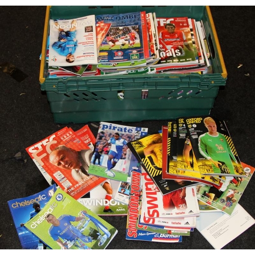 312 - Large crate of football matchday programmes, Premier league and lower leagues